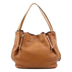 Burberry shoulder bag leather canvas brown multicolor
